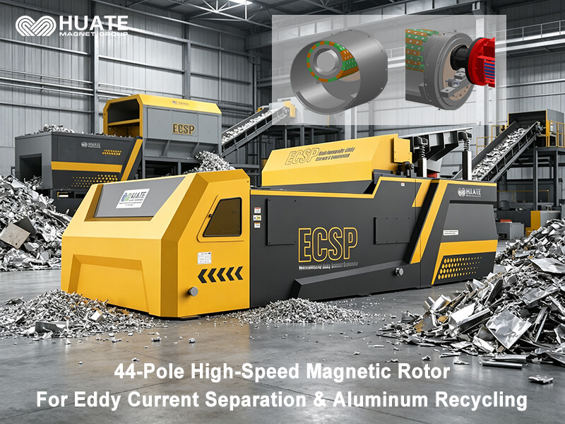 multi-pole high-speed magnetic rotor for eddy current separation and aluminum recycling