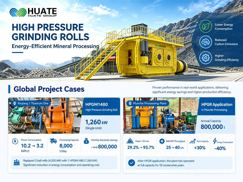 HUATE HPGR application for energy-efficient ore grinding